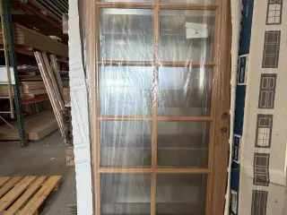 Egetræs dør m. 12 glas 
