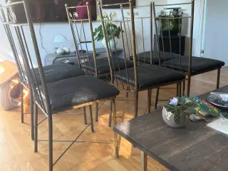 Spisestuestole 6 stk i jern