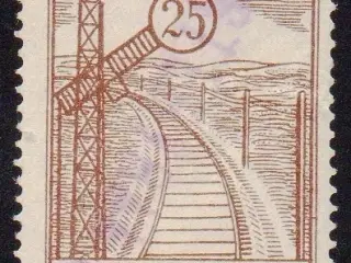 H.H. (Hjørring - Hørby)  - Godsfrimærke - 25 Øre - Stemplet