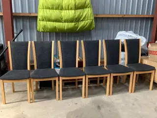Spisebord+6 stole i egetræ