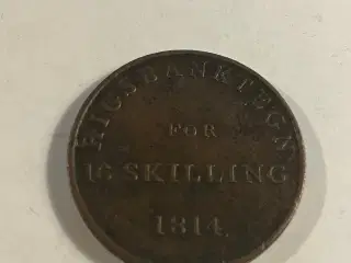 16 skilling 1814 Denmark