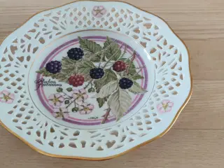 Frugt-, oste-,  desserttallerkner i porcelæn