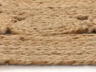 Tæppe flettet design jute 120 cm rund