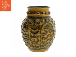 Keramisk vase med mønstret design fra Bay W.GERMANY (str. 15 cm)