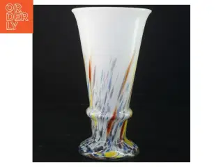 Multifarvet Glasvase (str. 23 x 13 cm)