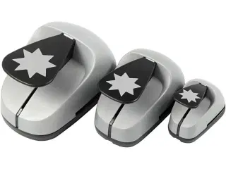 Lag-på-lag stansejernssæt med grafisk stjerne, 3 stk.