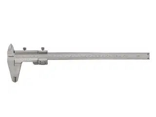 Skydelære med skruelås 0-300x0,05 mm med finjustering og 60 mm kæber