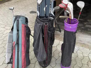 3 Golfsæt  med jern og køller !