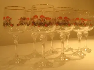 GL DAGS jul, Firkløveren, Rødvinsglas, 20 cm høje 