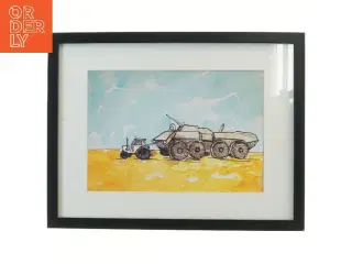 Indrammet billede med køretøjer fra IKEA (str. 42,5x32,5 cm)