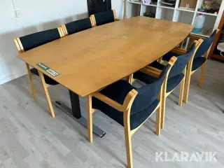Bord og 6 stole