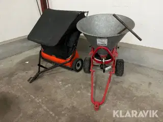 Græsopsamler og gødningsspreder Husqvarna og Rondini