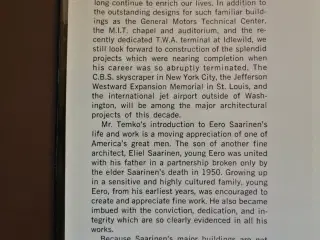 eero saarinen, by allan temko, emne: arkitektur
