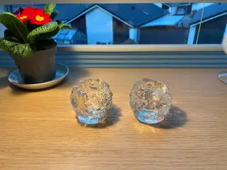 Kosta Boda Snowball fyrfadsstager - str. lille