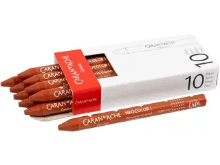 CARAN D’ACHE Neocolor I, L: 10 cm, tykkelse 8,5 mm, russet (065), 10stk./ 1 pk.