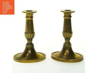 Engelske lysestager i messing (str. 16 cm)