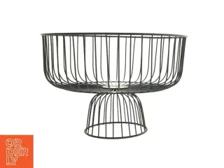Sort metaltråds kurv (str. Ø 28 cm)