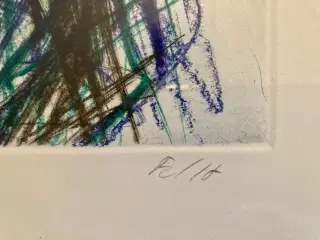 Peter Brandes litografi, håndsign. og nummereret