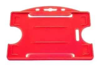 Bæreetui rød plast til 1 kort