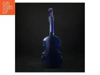 Retro blå glas violinflaske med prop