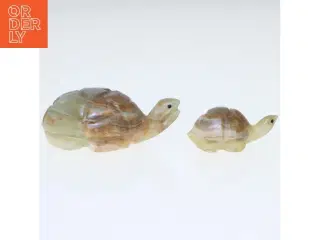 Onyxfigurer af skildpadder (str. 7 cm. og 4,5 cm)