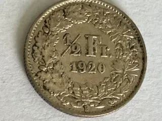 1/2 Franc Switzerland 1920