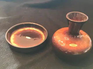 Frank keramik askebægre og vase
