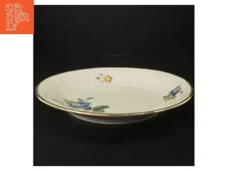Porcelænsfad med blomstermønster fra KPM (str. Ø 27 cm)