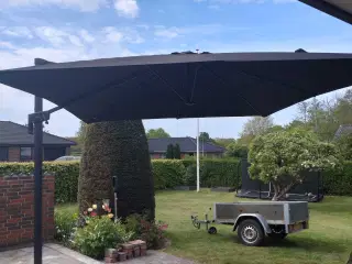 OUTRIUM HAWAII HÆNGEPARASOL SORT 3X4 M