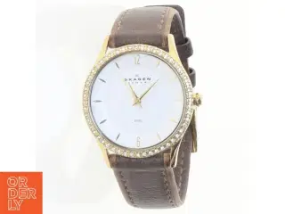 Skagen armbåndsur med brun rem fra Skagen (str. Ø 9 mm)