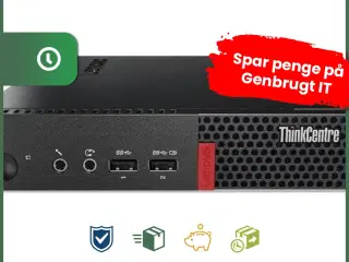 Lenovo ThinkCentre M710Q Tiny - Intel i5 7400T 2,4GHz 256GB NVMe  8GB Win10 Pro - Grade A - stationær computer