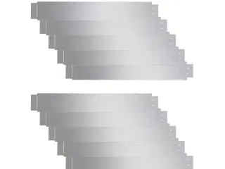 Fleksibel bedkant 10 stk. 100x14 cm galvaniseret stål