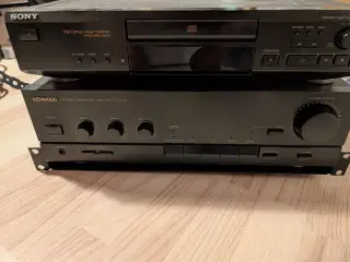 Kenwood KA-1010 + Sony CD afspiller 