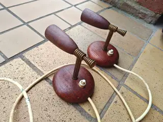 2 stk Teak væglamper 