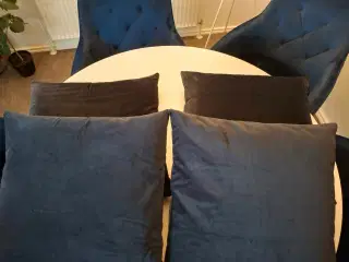 Sofapuder, Sanela, mørk blå, 50x50 cm