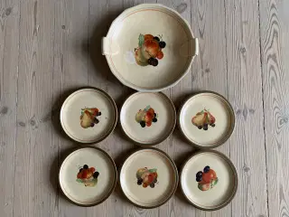 Frugttallerkner og -fad i fajance