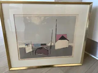 Litografi af Erling With