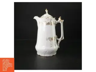 Porcelænskande med gulddetaljer (str. 24,5 cm)