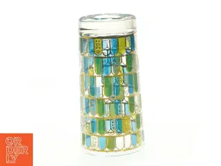 Dekoreret glasvase (str. 14 x 7 cm)