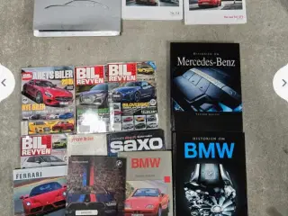 Forskellige bilblade/bøger. Porsche, BMW, Ferrari 