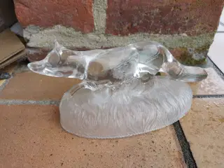 Flot Cristal d'Arques Glas figur af en ræv