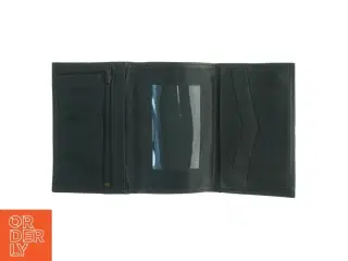 Sort læderpung (str. 14 x 9 cm)