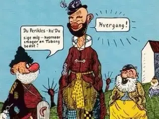 * Lærredsmaleri; Tuborg-vagabonderne