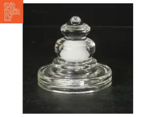 Glasknob med rund sokkel (str. Ø 9 cm)