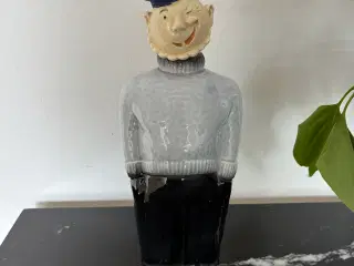 Figur flaske med korkprop hoved