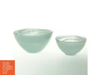 Sæt af glas skåle (str. Ø. 22 cm. ø. 16 cm)