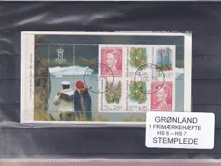 Grønland - Frimærkehæfte  HS 6 - HS 7 - Stemplet