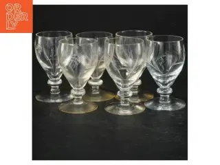 Holmegaard Bygholm portvinsglas (str. 6 styk. ø. 4,5 cm. længde. 8 cm)