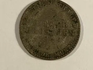 2 1/2 Silber Groschen 1849 - Meget slidt