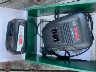 Bosch 18 Volt lader, batteri og Durablade.